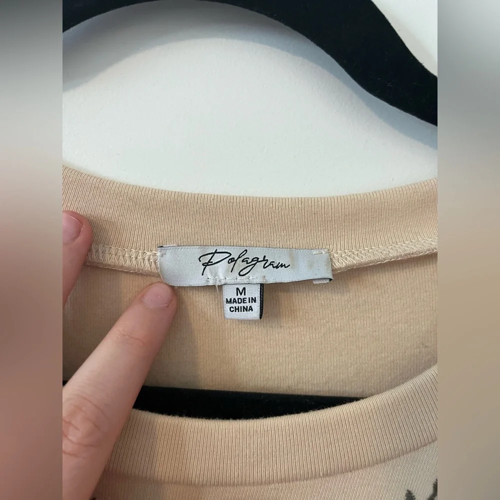 Polagram Cotton Blend Embroidered Sweater Long Sleeve Tiered Dress - Picture 3 of 4